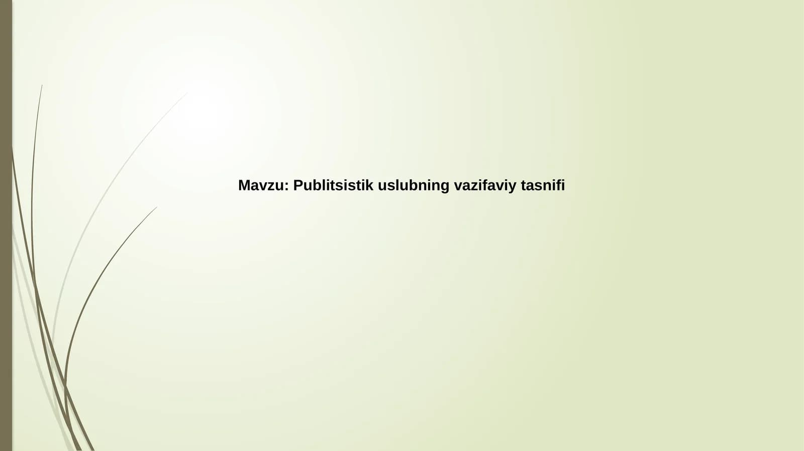 Jurnalistik uslubning funksional tasnifi