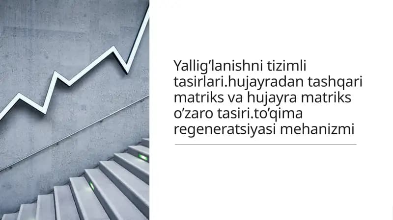 Yallig’lanishni tizimli tasirlari