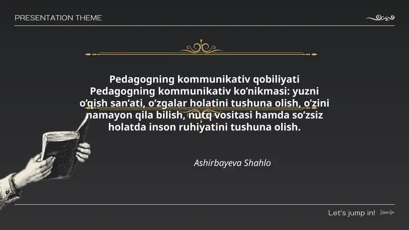 Pedagogning kommunikativ qobiliyati