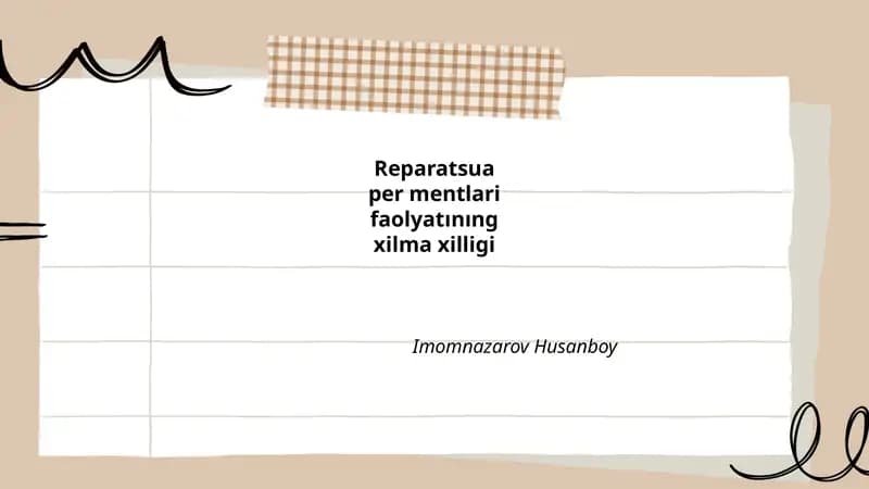 Reparatsua permentlari faoliyatı