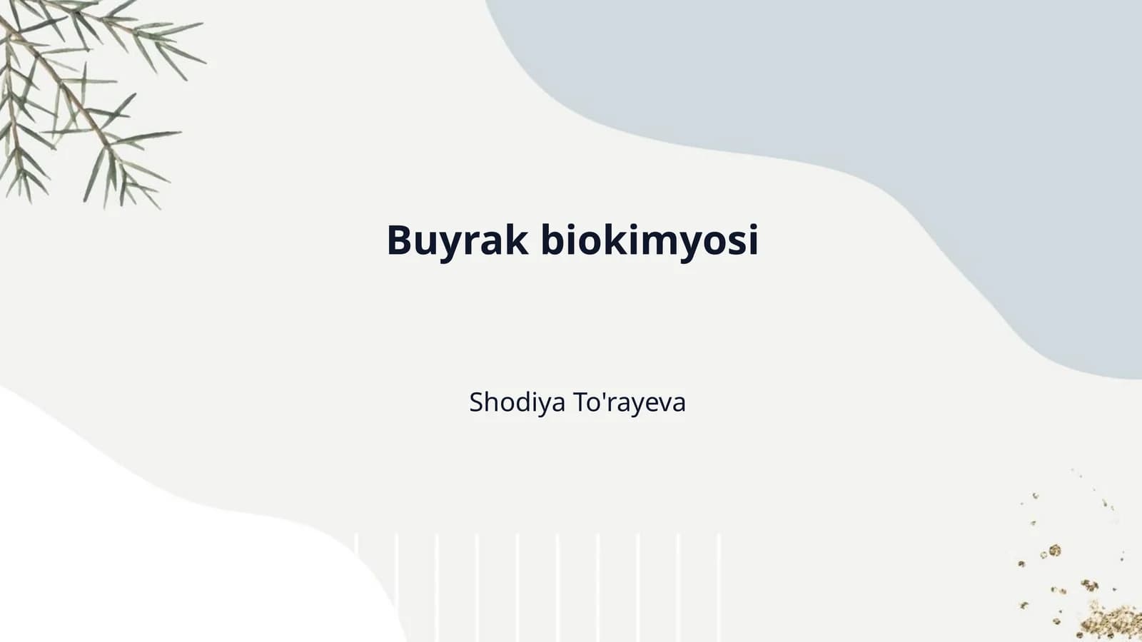 Buyrak biokimyosi
