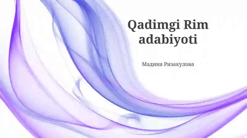 Qadimgi Rim adabiyoti