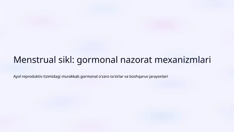 Menstrual sikl