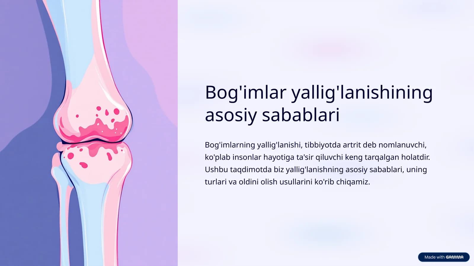 Bog'imlar yallig'lanishining asosiy sabablari