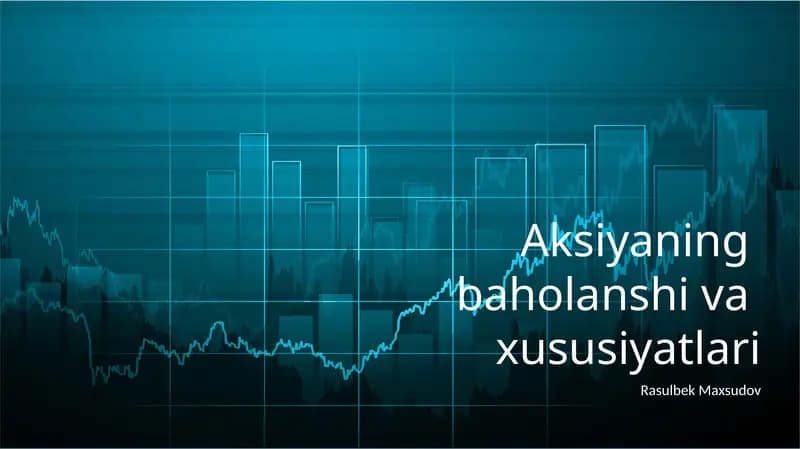 Aksiyalarning mohiyati va turlari