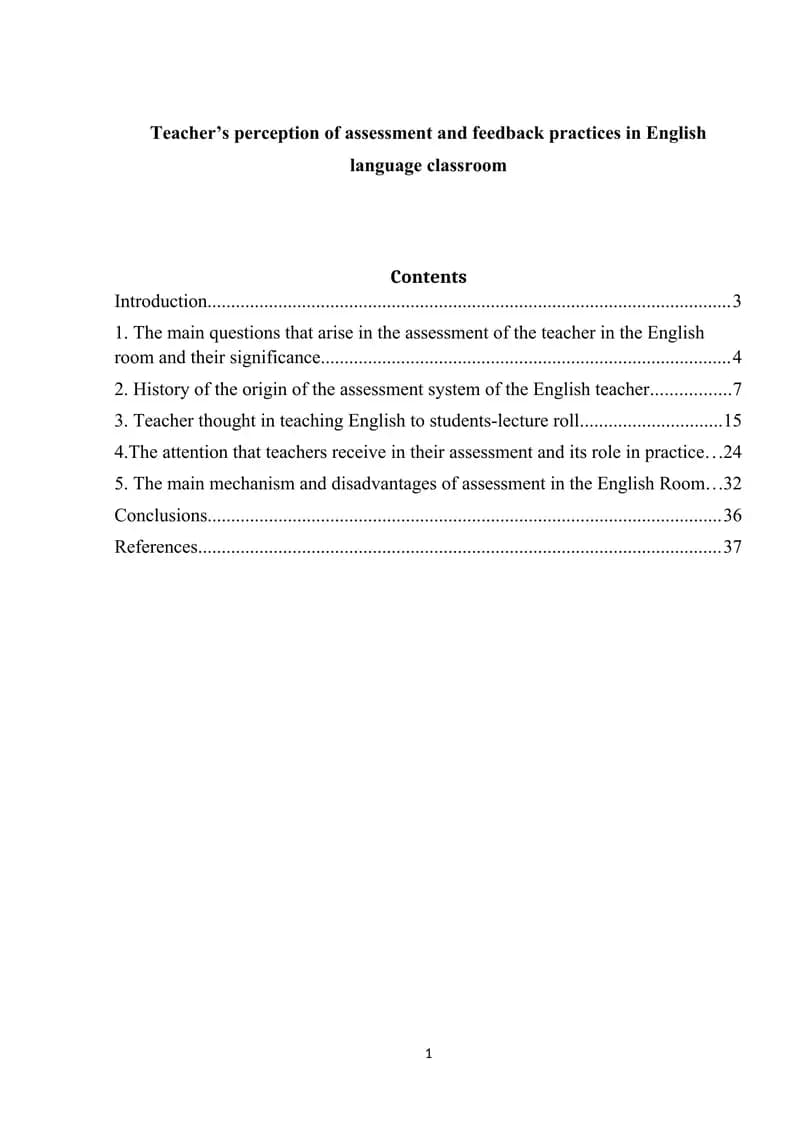 Teacher’s perception of assessment and feedback practices in English language classroom