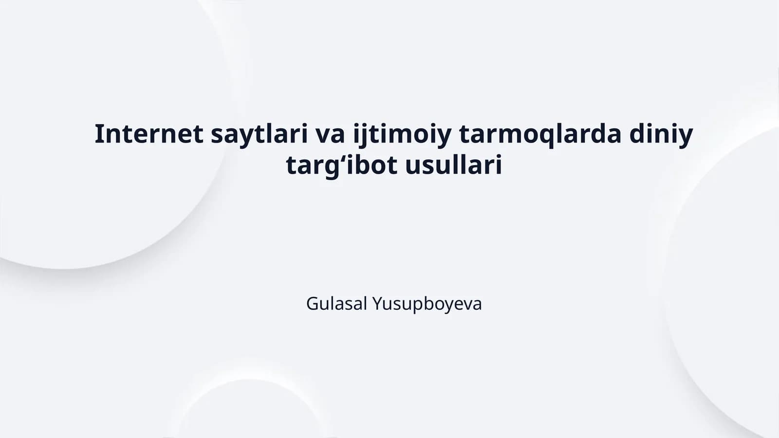 Internet saytlari va ijtimoiy tarmoqlarda diniy targʻibot usullari