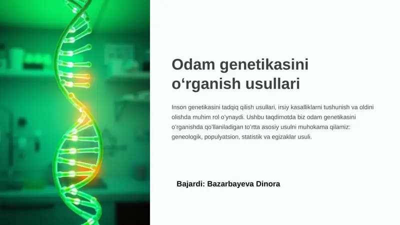 Odan genetikasini oʻrganish usullari