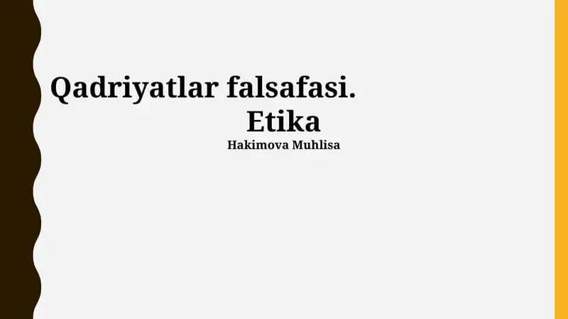 Qadriyatlar falsafasi