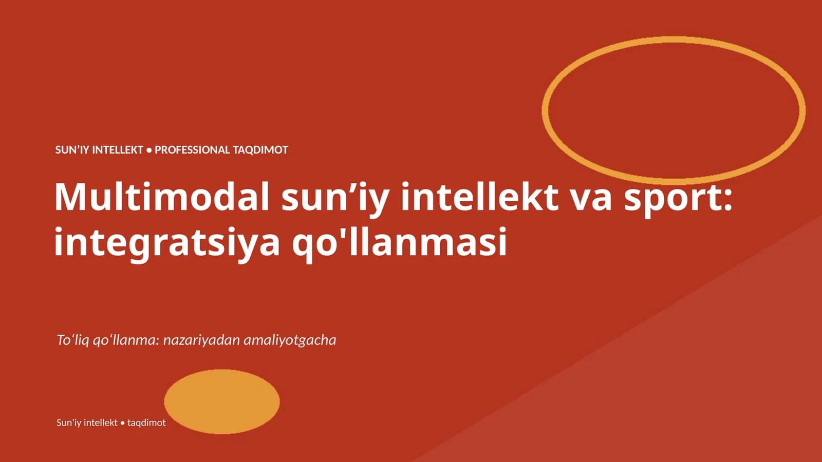 Multimodal sunʼiy intellekt va sport: integratsiya qo'llanmasi
