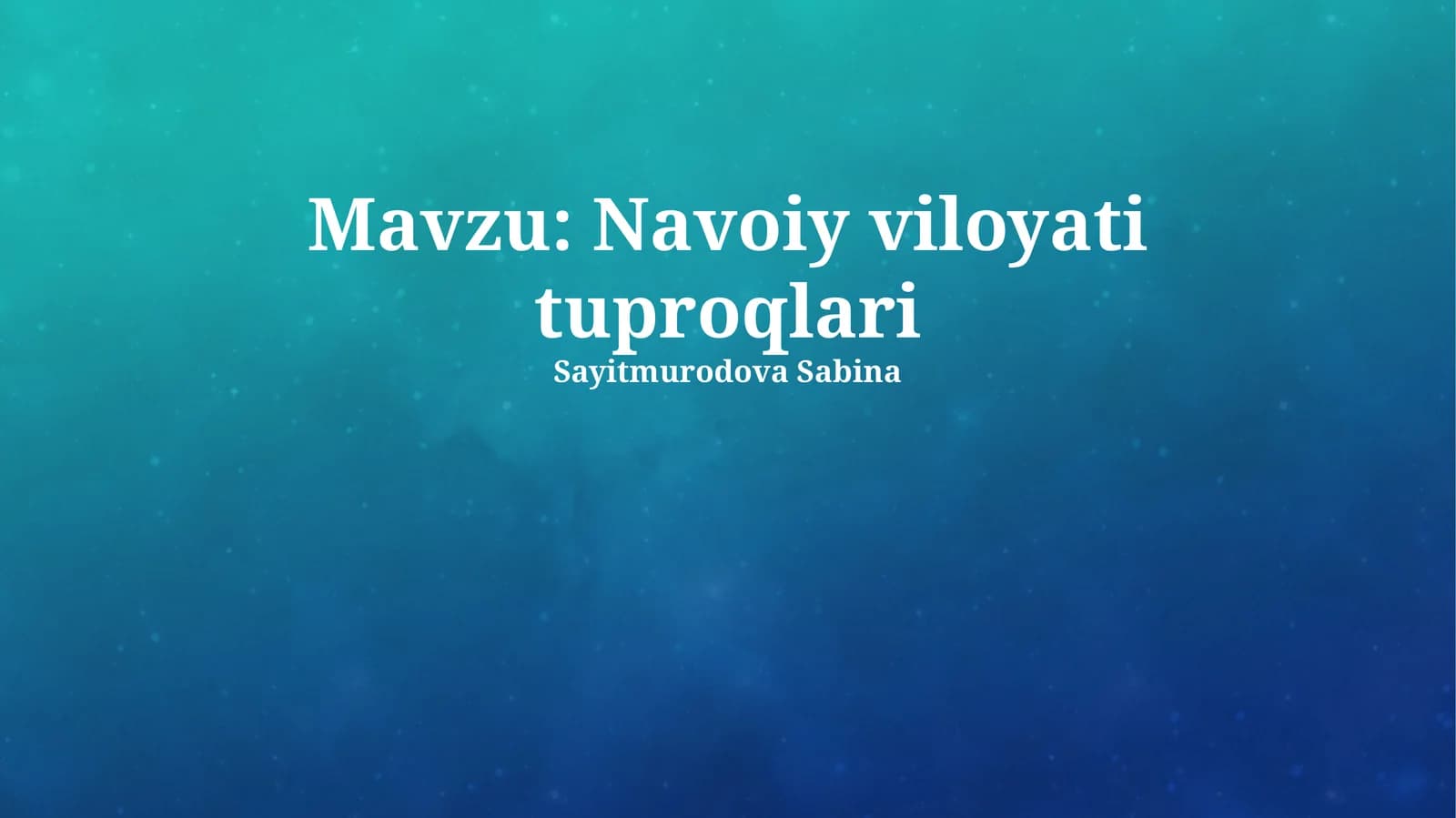 Qumli tuproqlar Navoiy viloyatida