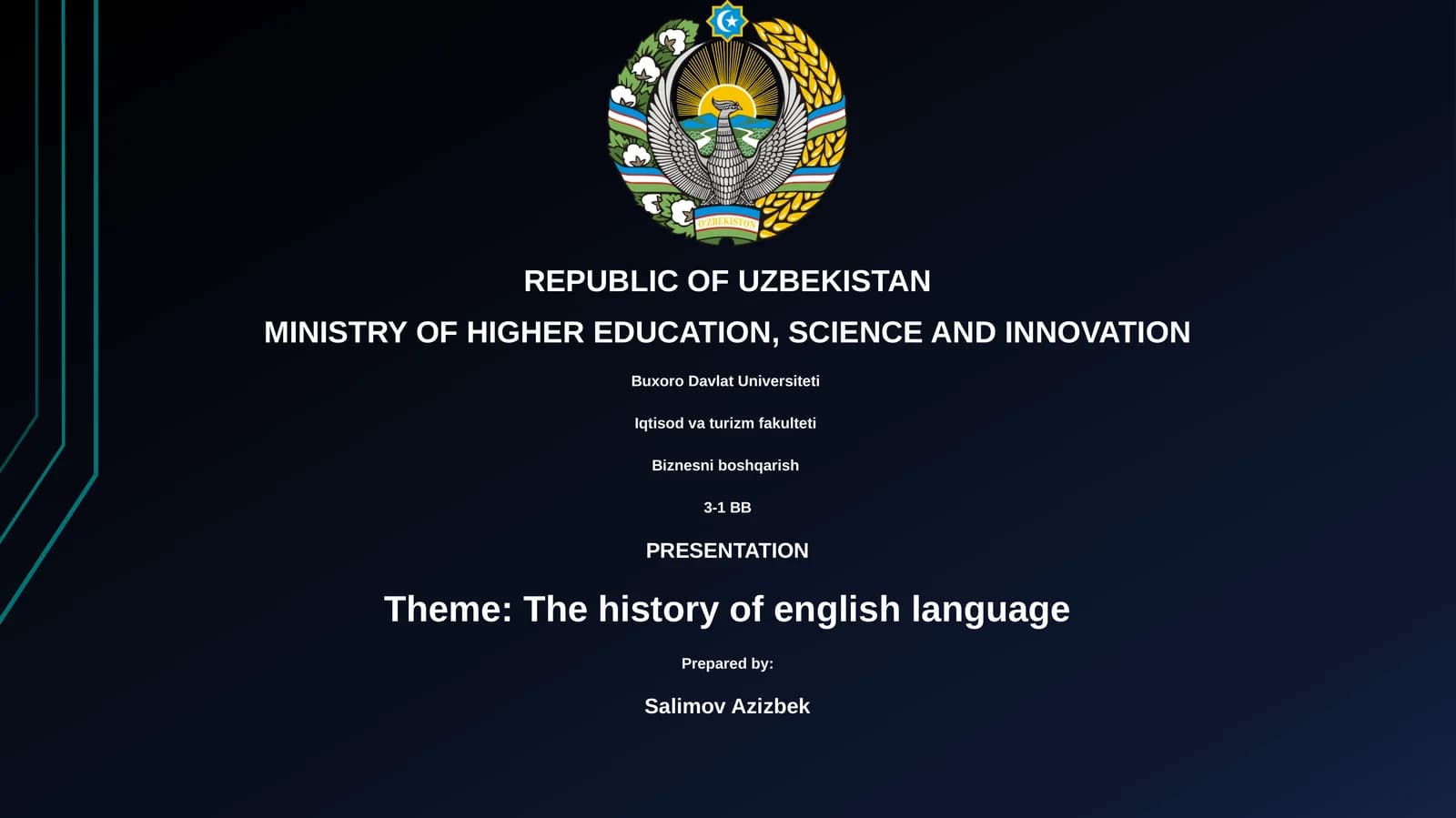 The history of english language