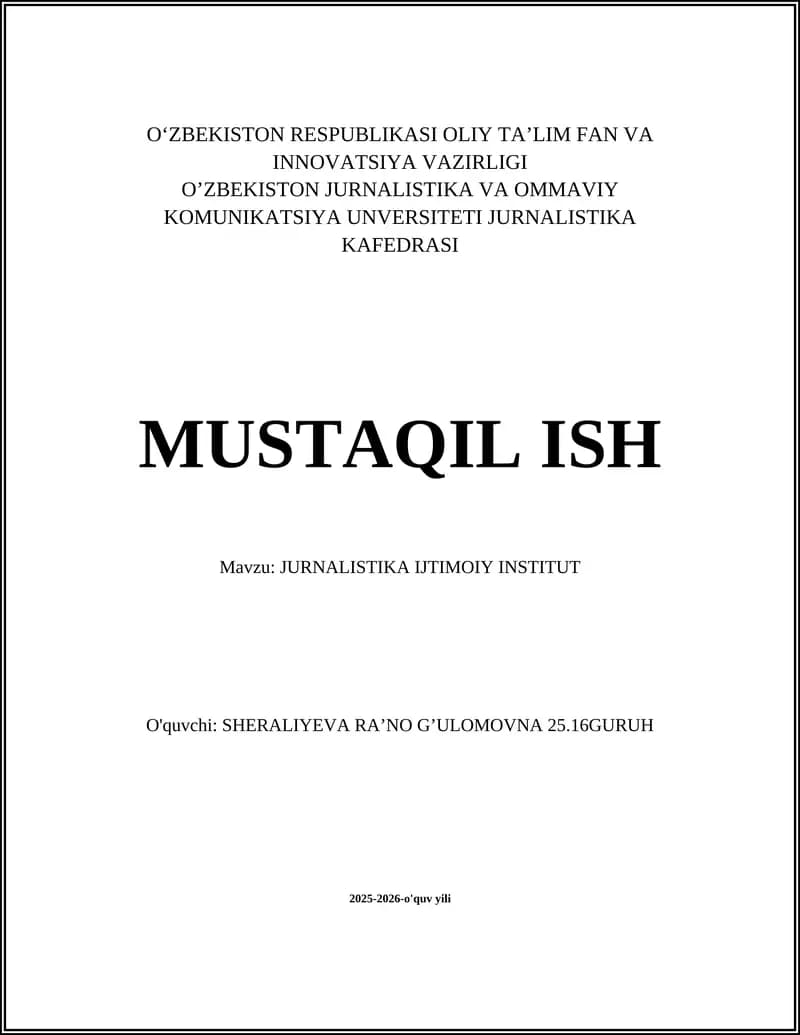 Jurnalistika Ijtimoiy Institut