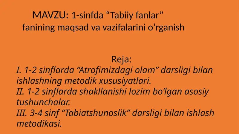 "Tabiatshunoslik"
