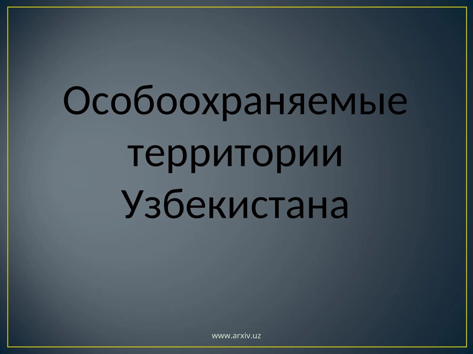 Особоохраняемые территории Узбекистана