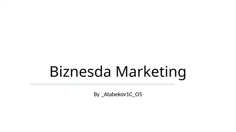 Marketing asoslari
