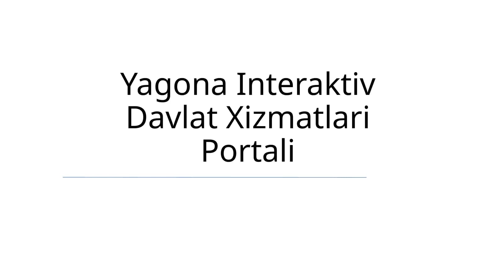 Yagona Interaktiv Davlat Xizmatlari Portali