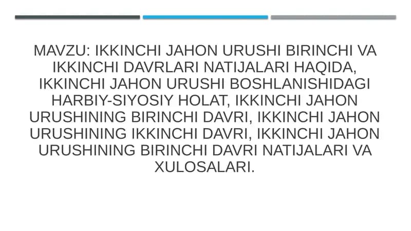 Ikkinchi Jahon Urushi
