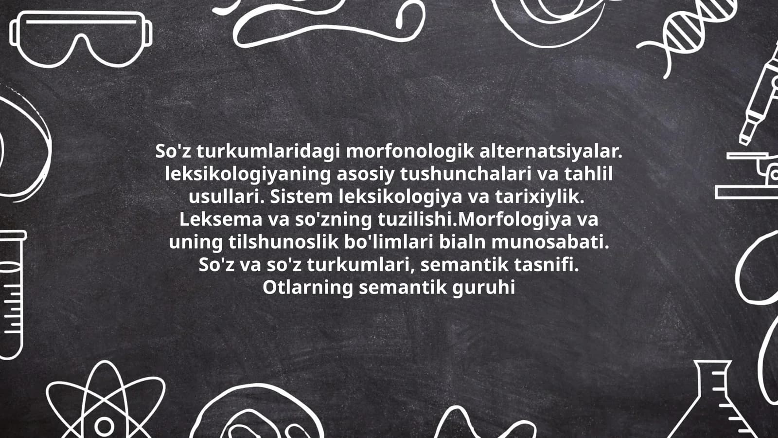 So'z turkumlari va morfologik alternatsiyalar