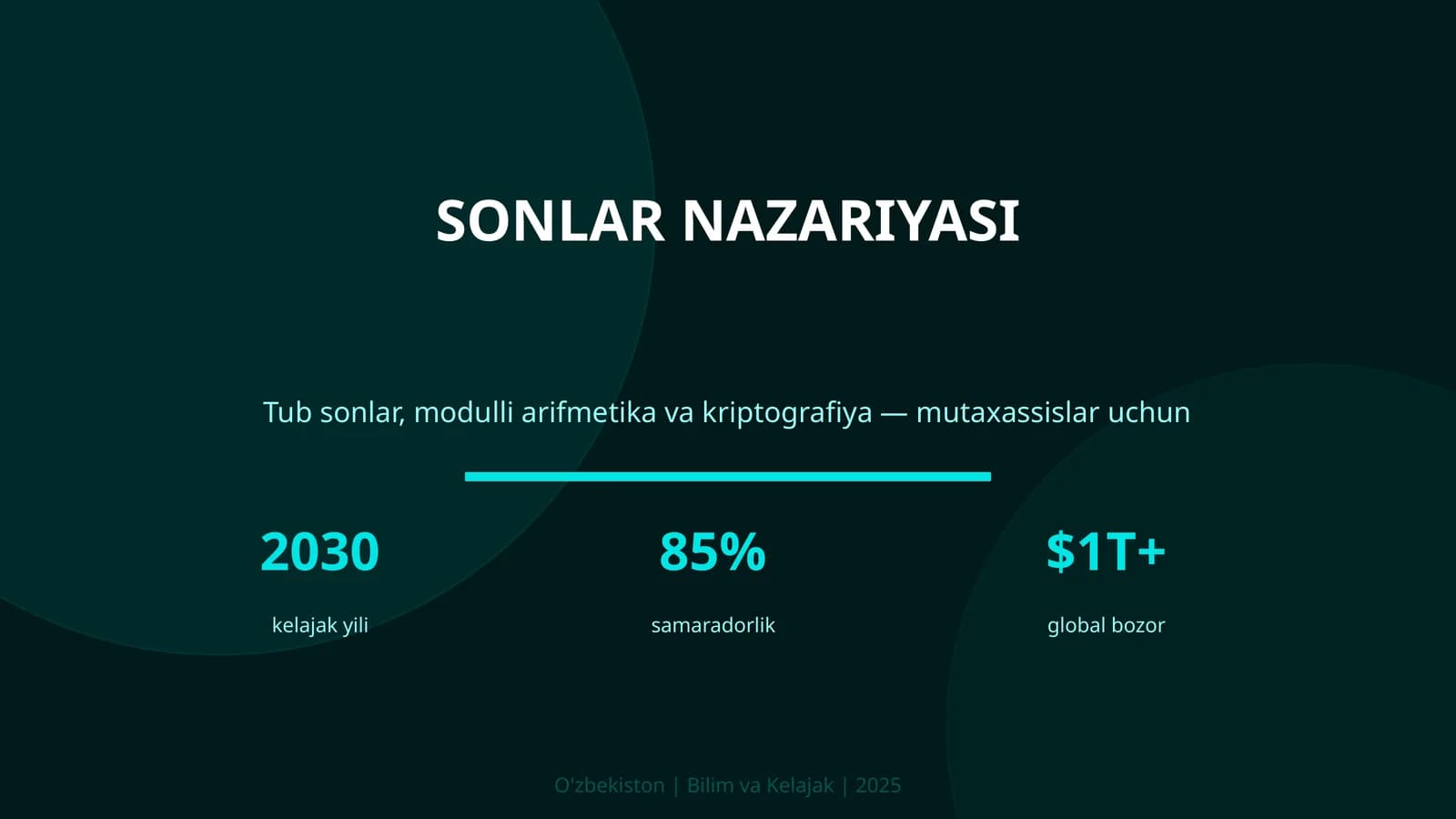 SONLAR NAZARIYASI