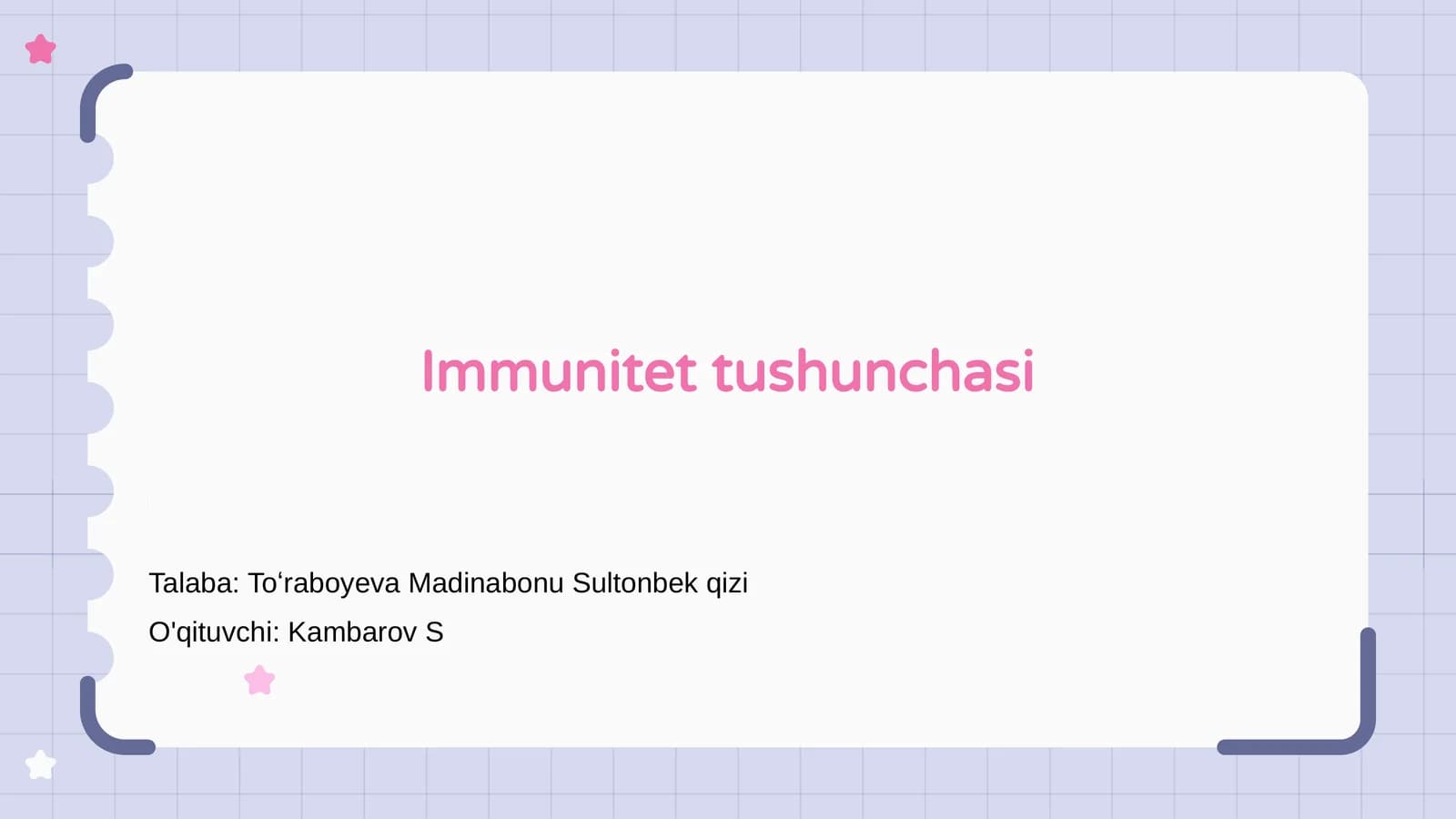 Immunitet tushunchasi