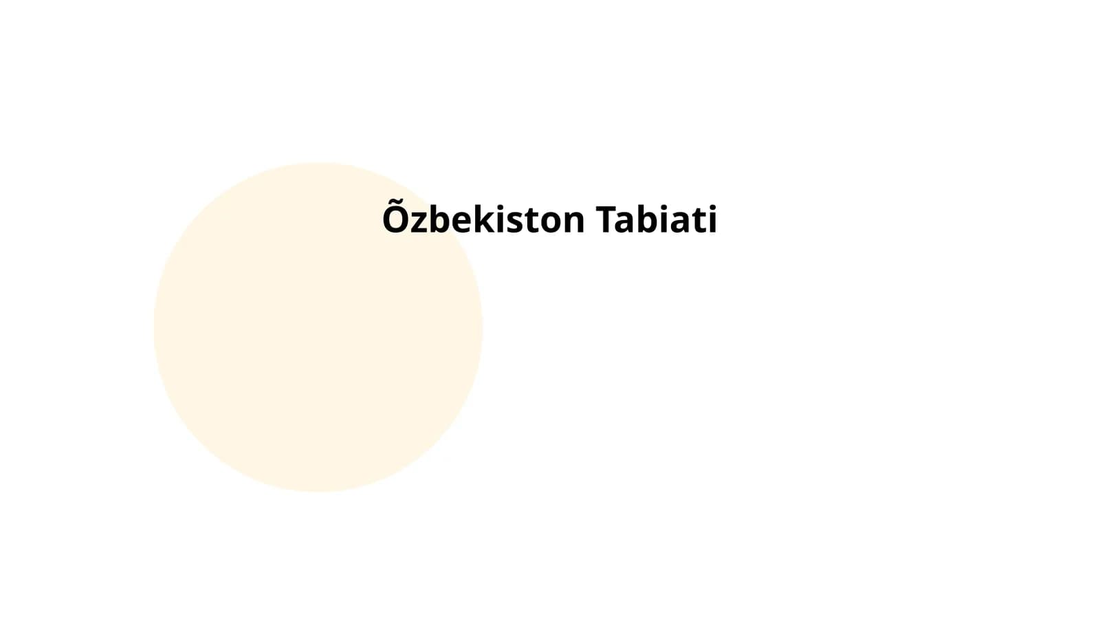 O‘zbekiston Tabiati