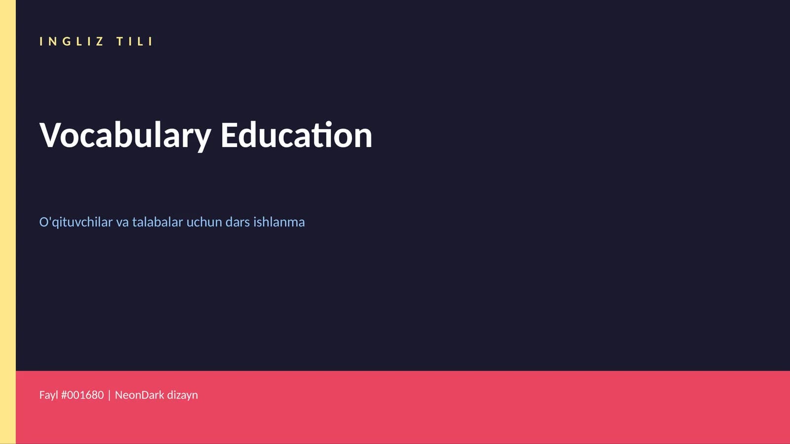 Vocabulary Education