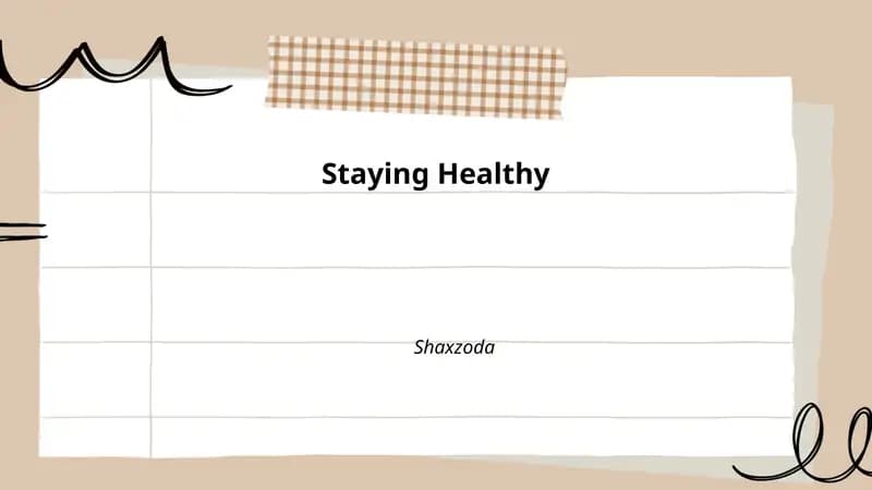 Staying Healthy