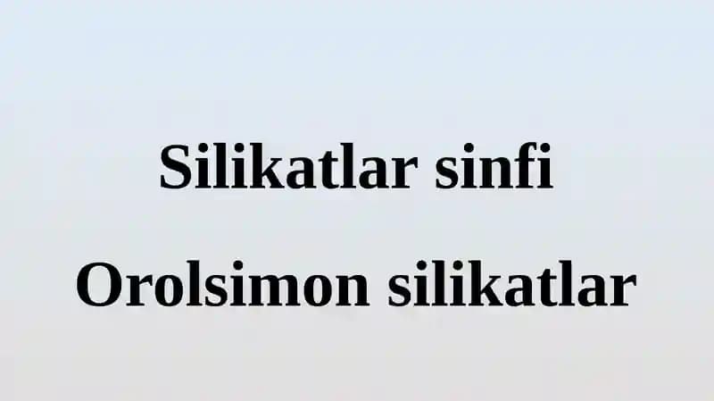 Silikatlarsinfi