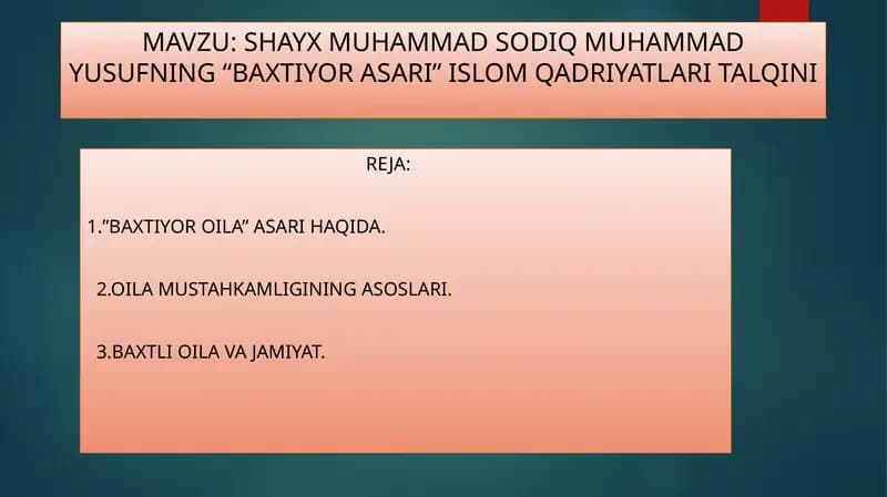 BAXTIYOR ASARI