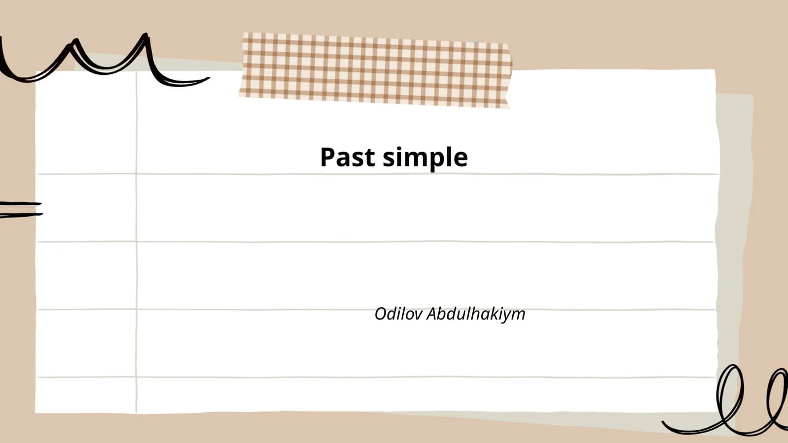 Formation of Past Simple Tense