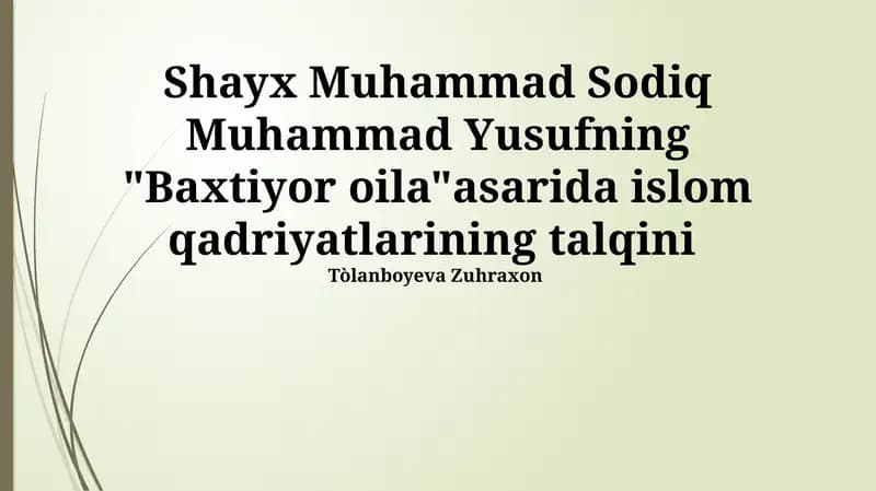 "Baxtiyor oila"