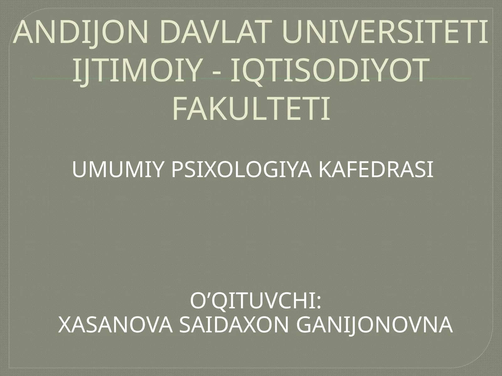 Umumiy psixologiya