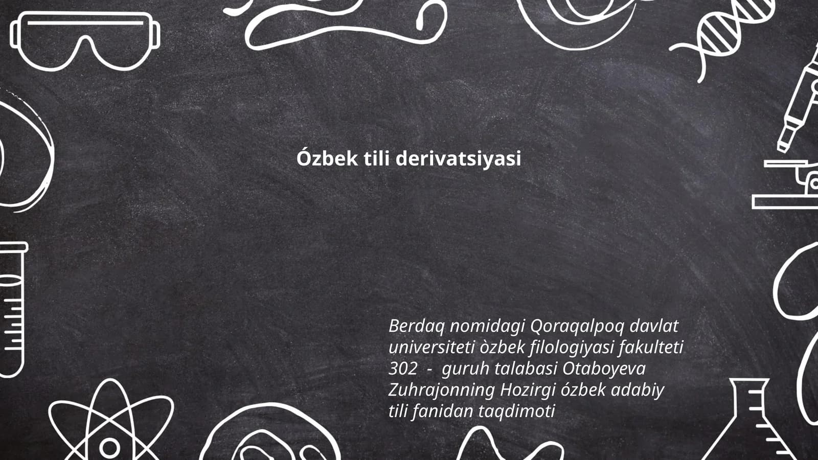 Ózbek tili derivatsiyasi