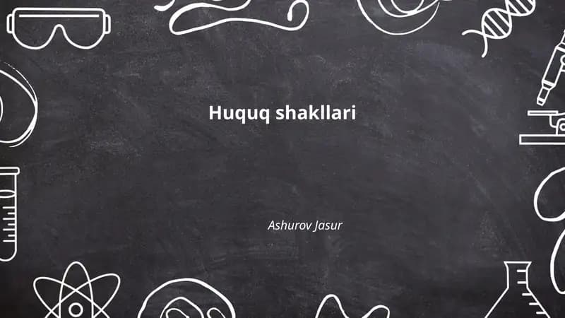 Huquq shakllari