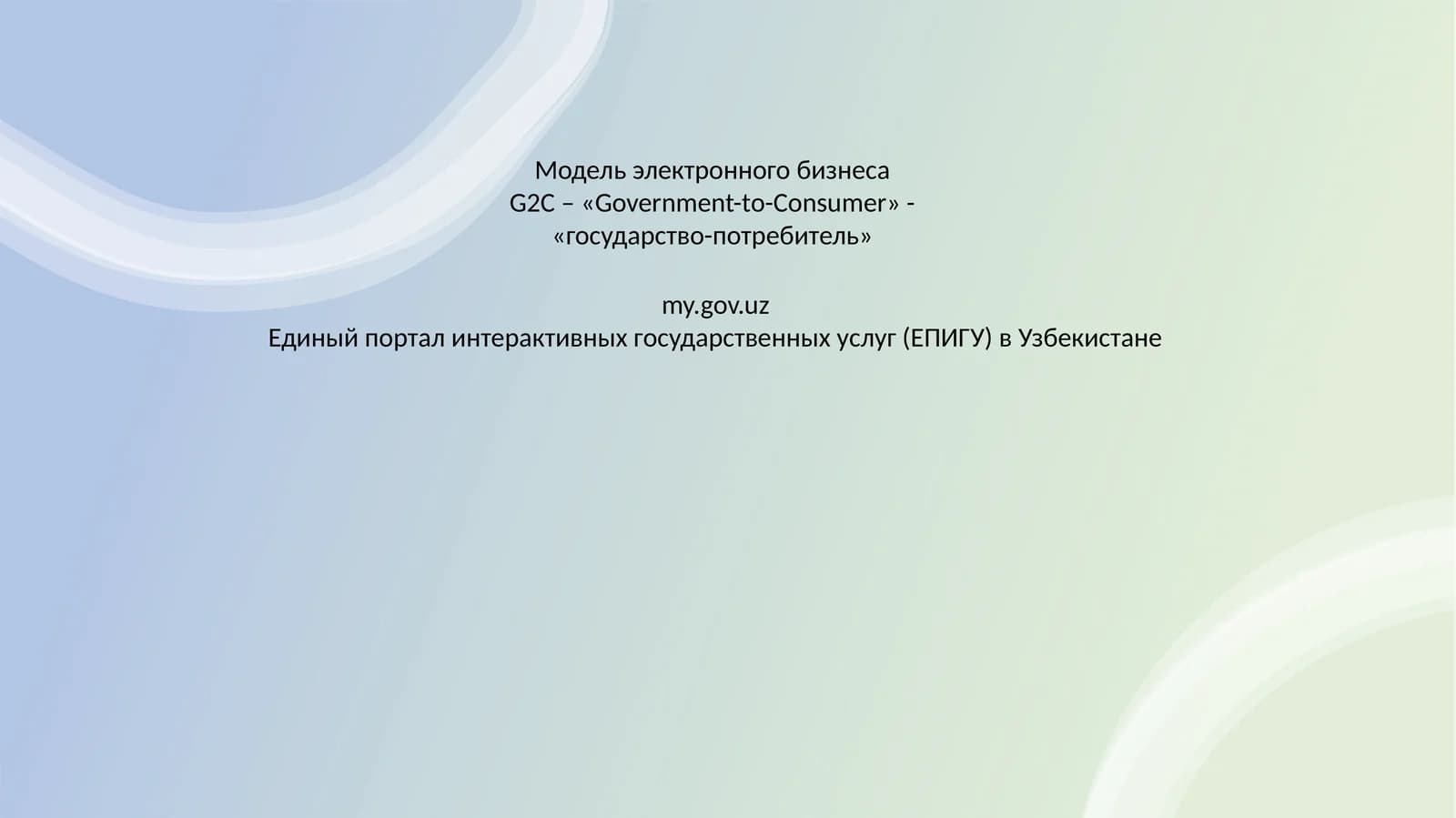 Модель электронного бизнеса