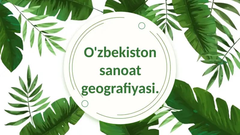 O'zbekiston sanoat geografiyasi