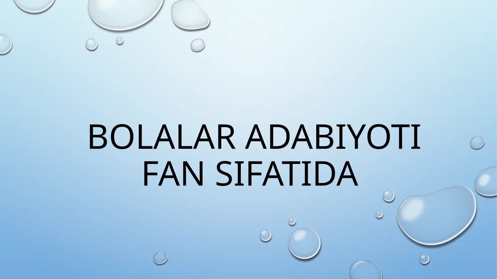 Bolalar adabiyoti fan sifatida