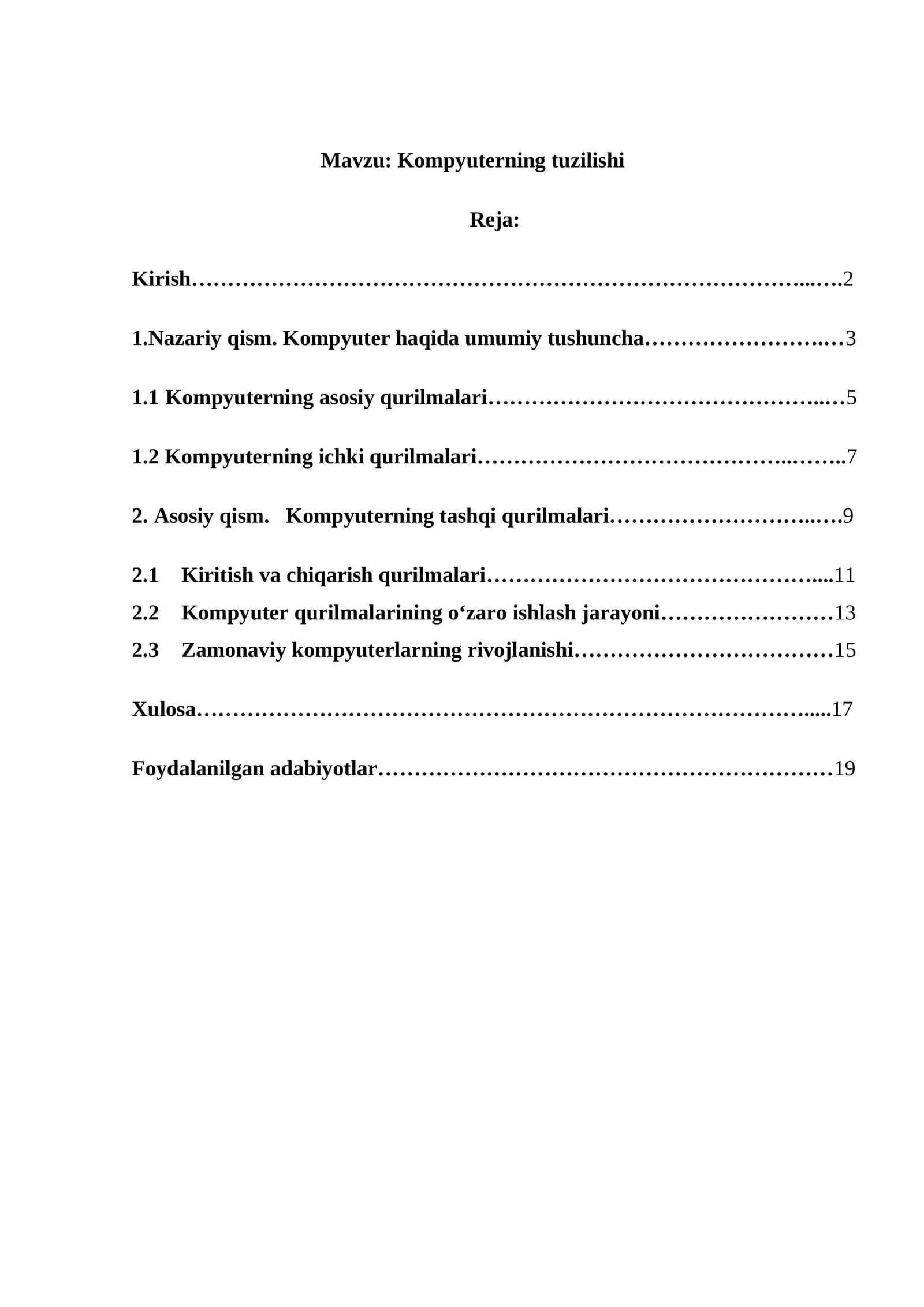 Kompyuterning tuzilishi 2