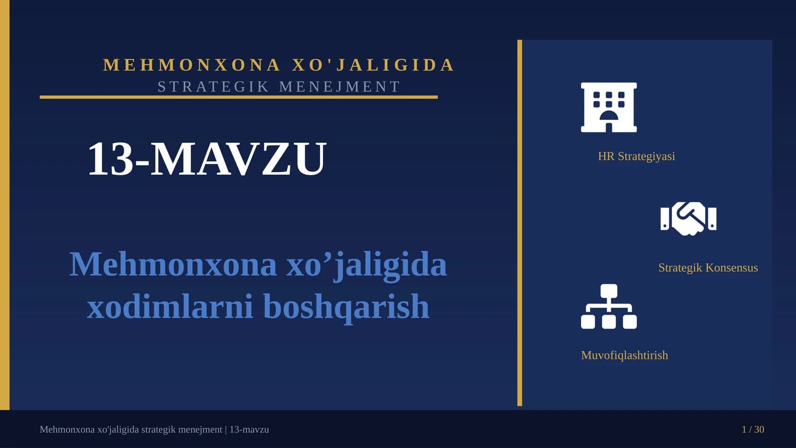 Mehmonxonaxo’jaligida xodimlarni boshqarish