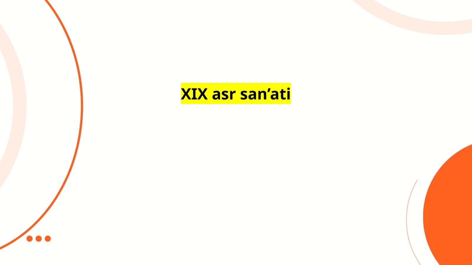 XIX asr san’ati