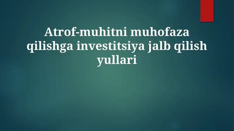 Ekologik himoya samaradorlik