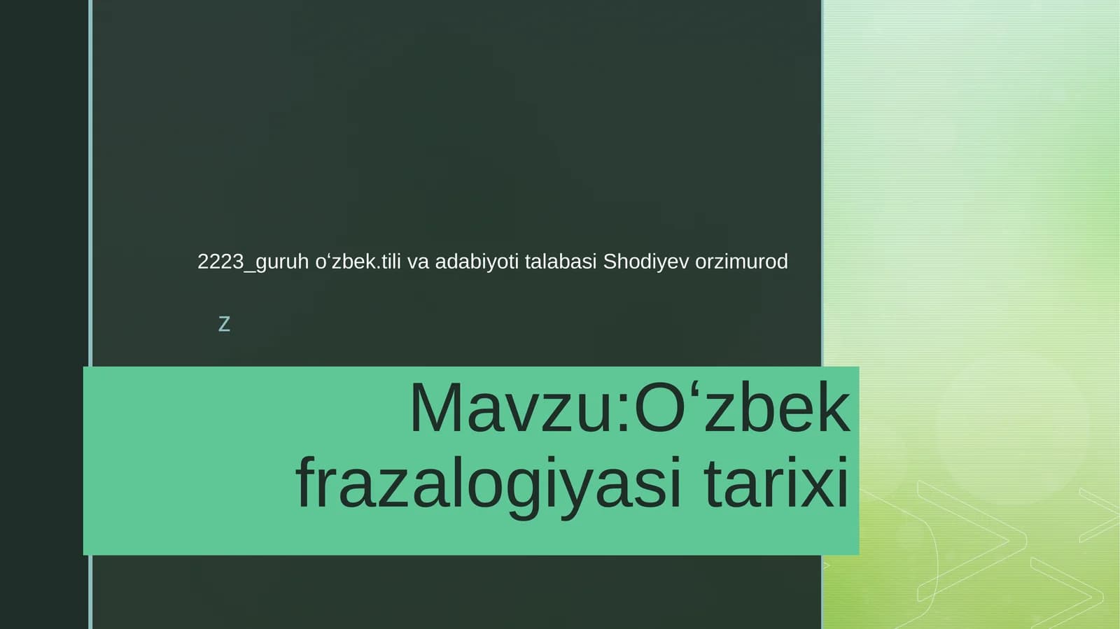 Oʻzbek frazalogiyasi tarixi