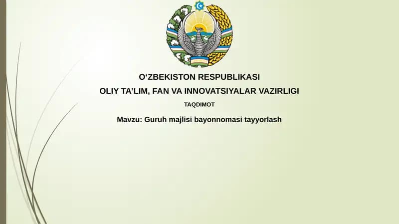 Guruh majlisi bayonnoma