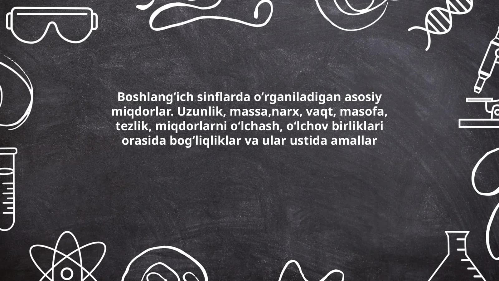 O'lchash asoslari va ular ustida amallar