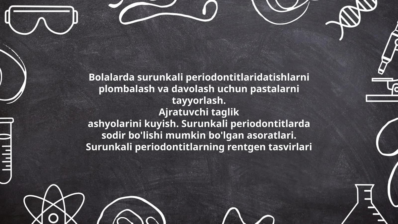 Surunkali periodontitlardagi tishlar plombalashi va davolashi