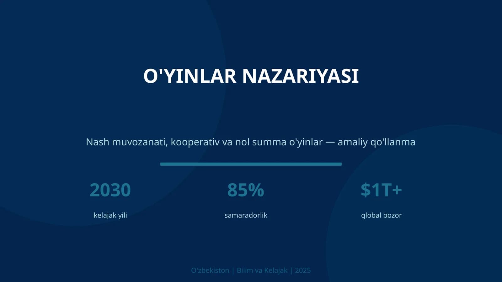 O'YINLAR NAZARIYASI