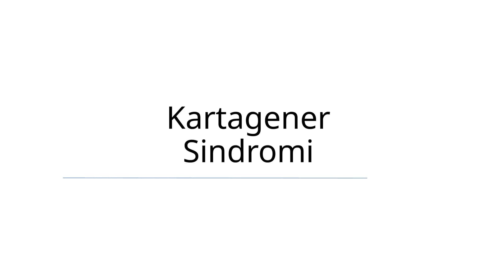 Kartagener Sindromi