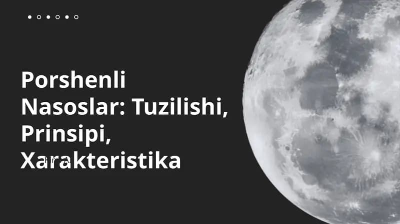 Porshenli Nasoslar: Tuzilishi, Prinsipi, Xarakteristika