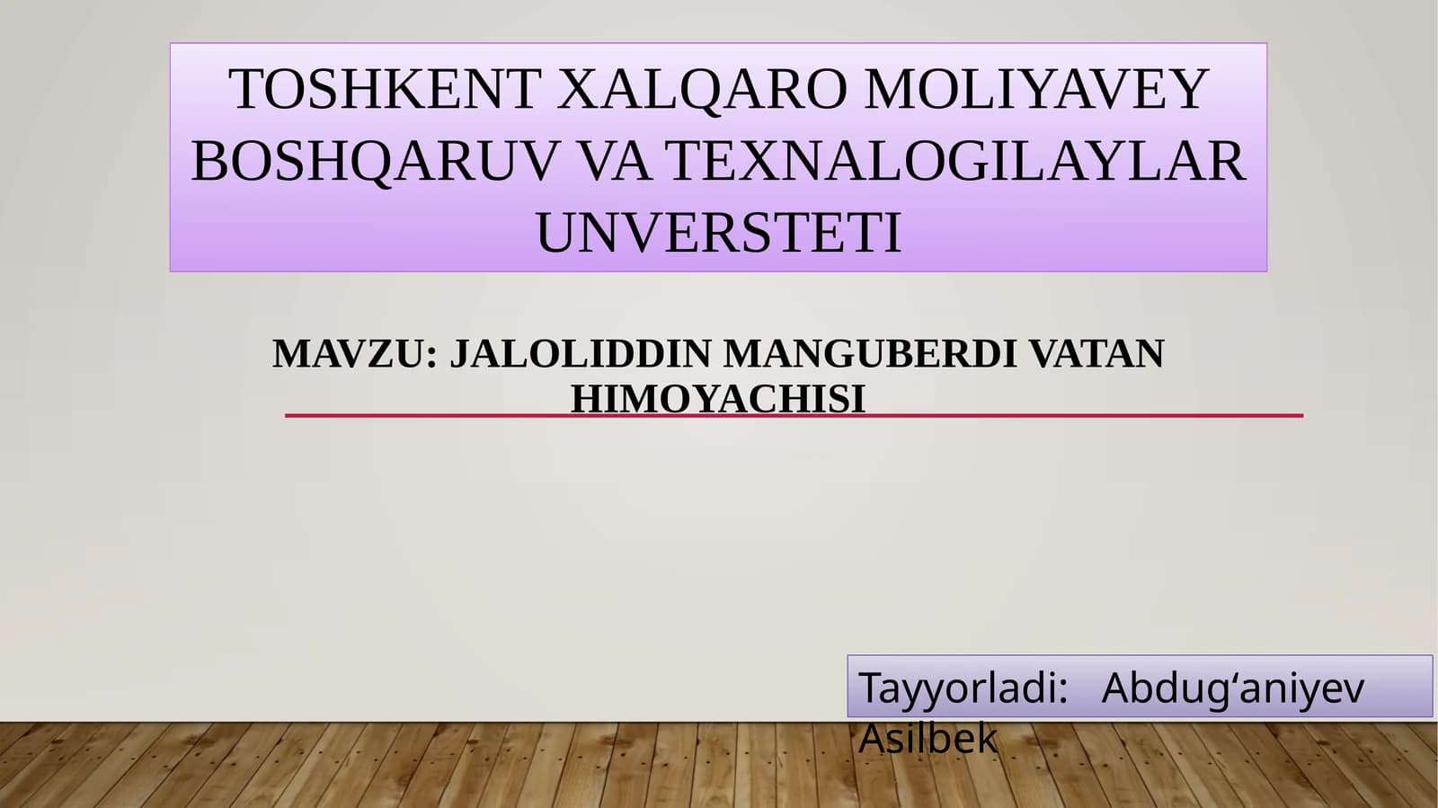 Jaloliddin Manguberdi vatan himoyachisi